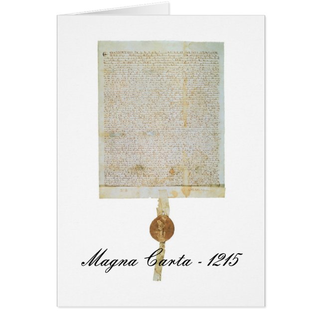 Cartão Magna Carta Libertatum - 1215 (Frente)
