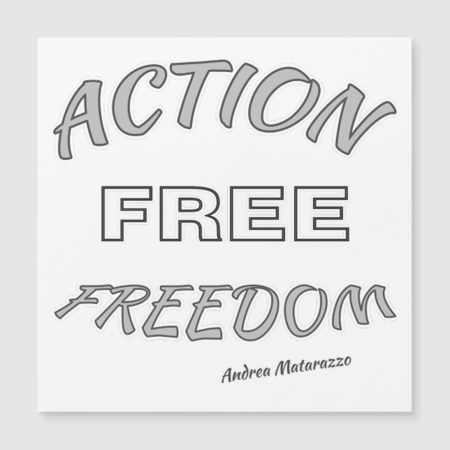 Cartão Magnético Action Free Freedom (Frente)