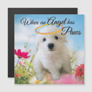 Cartão Magnético Anjo Cachorrinho