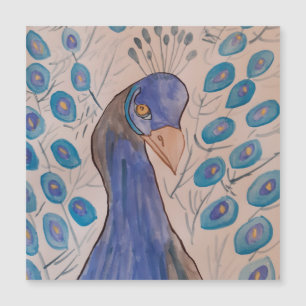 Cartão Magnético Azul Peacock