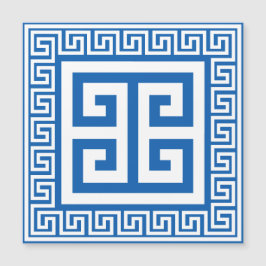 Cartão Magnético Branco e Azul com Padrão de Chave