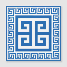 Cartão Magnético Branco E Azul Padrão-Chave Grego