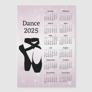 Cartão Magnético Calendário Dance 2025
