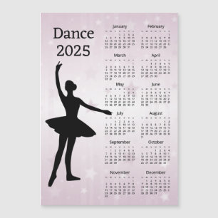 Cartão Magnético Calendário Dance 2025