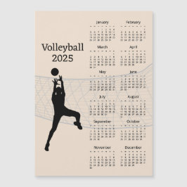 Cartão Magnético Calendário de Voleibol 2025