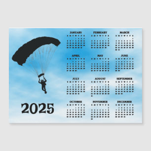 Cartão Magnético Calendário do Skydiving Design 20