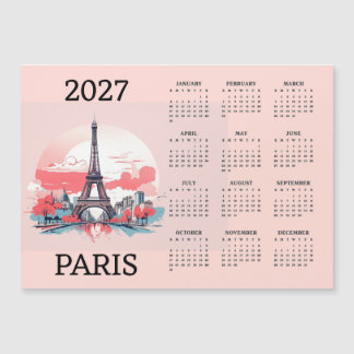 Cartão Magnético Calendário Paris 2027