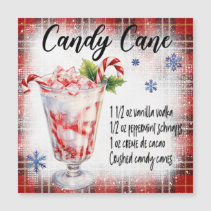 Cartão Magnético Candy Cane Cocktail