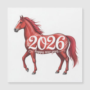 Cartão magnético Cavalo Vermelho 2026