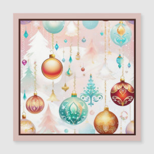 Cartão Magnético Colorir Bolas de Natal