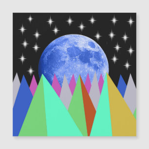 Cartão Magnético da Lua Azul