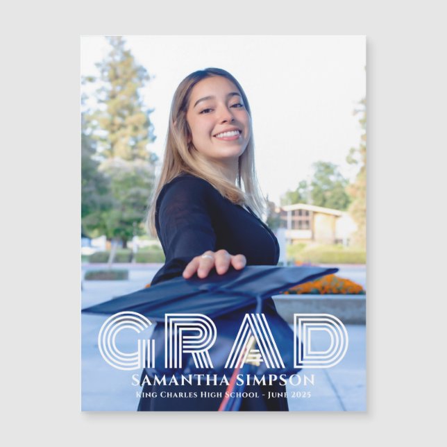 Cartão Magnético de Anúncio de Graduação de Tendy (Frente)