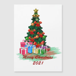Cartão Magnético de Árvore de Natal