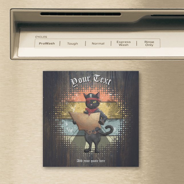 Cartão Magnético de Busca Solitária do gatinho Buc (Kitty Buccaneer's Sunset Quest Magnetic Card)