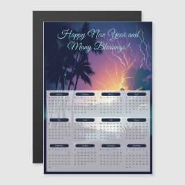 Cartão Magnético de Calendário de 2024 Thunder & L