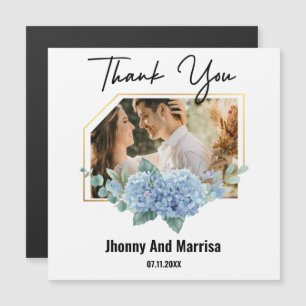 Cartão magnético de casamento de fotos em script m