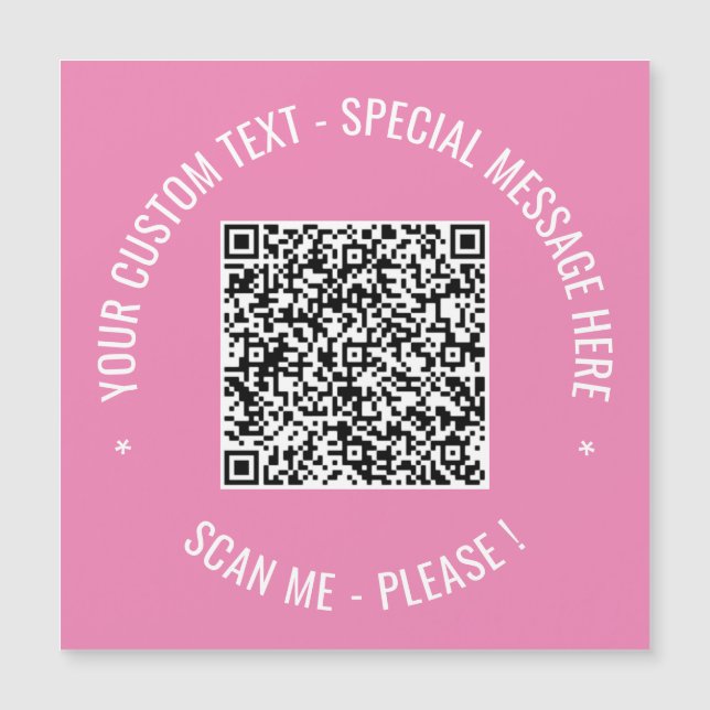 Cartão Magnético de Cores de Texto Personalizadas  (Frente)