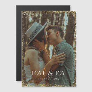 Cartão Magnético de Foto Feriado de Amor e Joy
