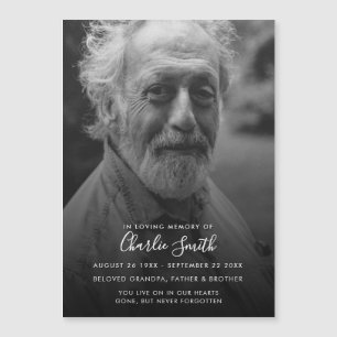 Cartão Magnético de Fotografia Negra Moderna