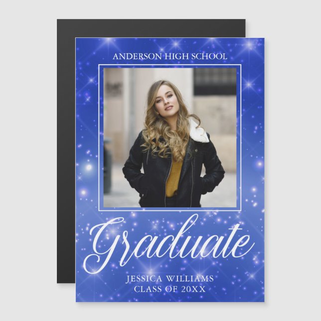 Cartão Magnético de Fotografia para Graduação de S (Frente/Verso)