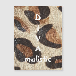 Cartão magnético de impressão leopardo DIVAmalísti