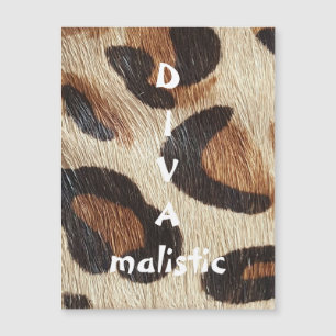 Cartão magnético de impressão leopardo DIVAmalísti