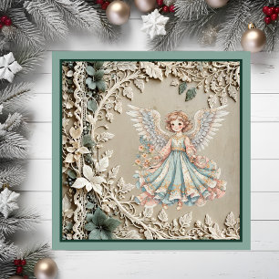 Cartão Magnético de Natal de Anjo Bonito