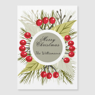 Cartão Magnético de Natal/Férias Elegante e Editáv