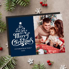 Cartão Magnético de Natal Moderno com Foto