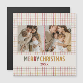 Cartão Magnético de Natal Personalizado Moderno