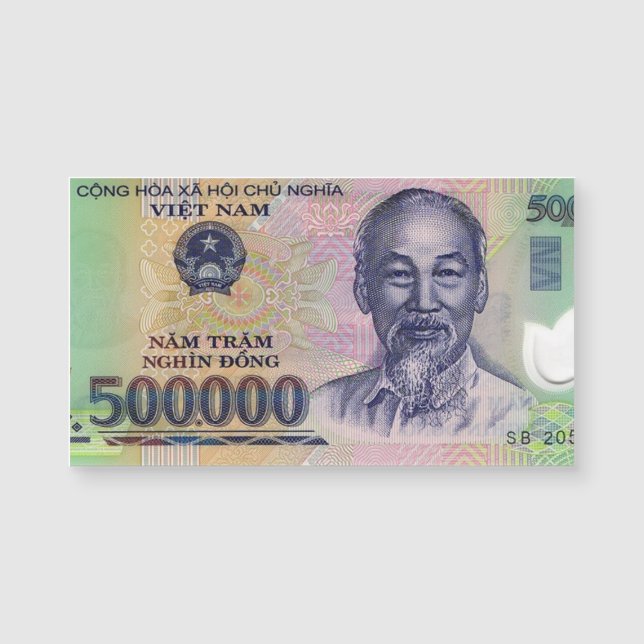 Cartão Magnético de Notas do Vietname 500 000 (Frente)
