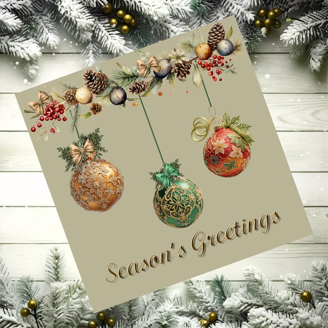 Cartão Magnético de Salas de Natal de Corrente (Lace like Christmas baubles. )