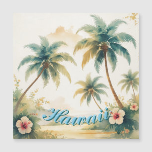 Cartão Magnético de Viagem Vintage Havaiano Honolu