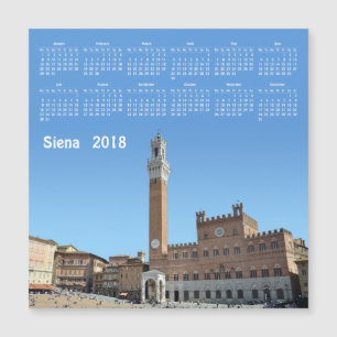 Cartão magnético do calendário de Siena, Italia