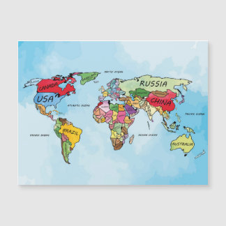 Cartão Magnético do Mapa Mundial