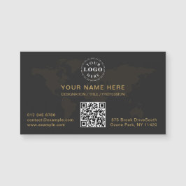 Cartão magnético Dourado preto elegante personaliz
