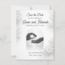 Cartão Magnético Elegante de Save the Date com Fot