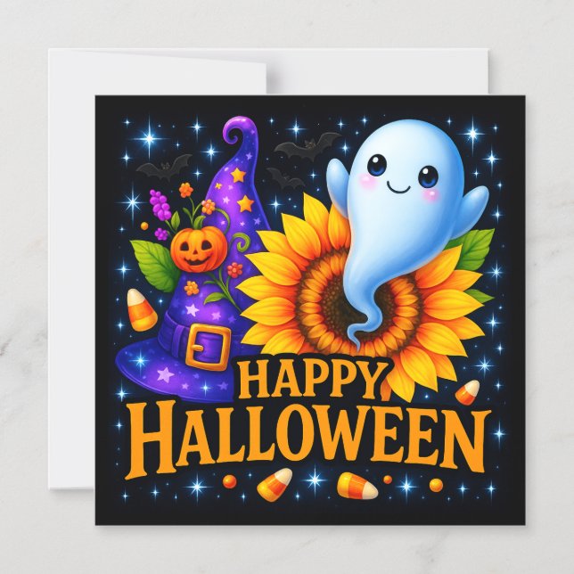 Cartão Magnético Fantástico Feliz Halloween (Frente)