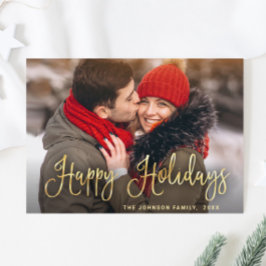 Cartão Magnético Feriado de Natal de ouro