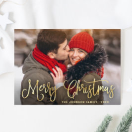 Cartão Magnético Feriado de Natal de ouro