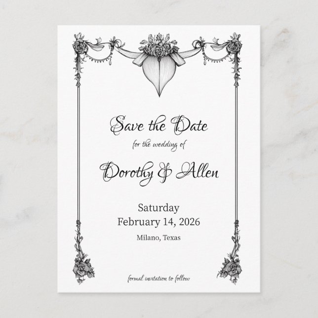 Cartão Magnético Fino Minimalismo Vintage (Frente)