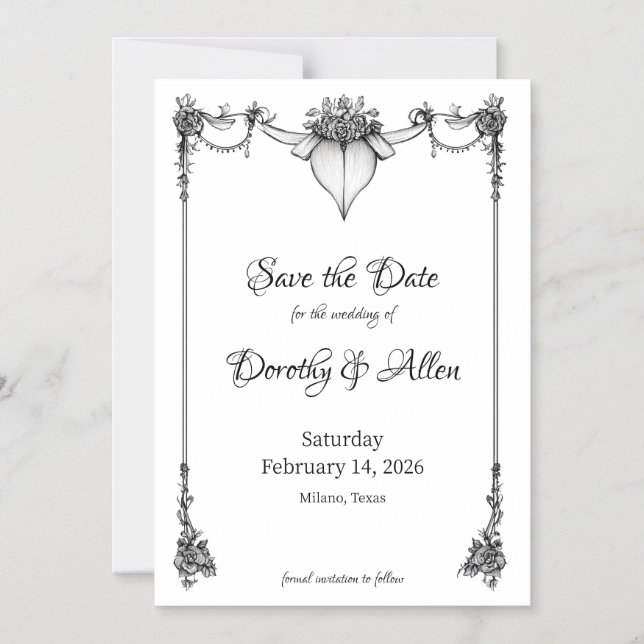 Cartão Magnético Fino Minimalismo Vintage (Frente)