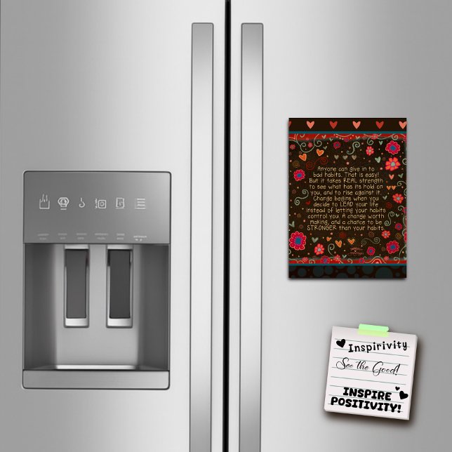 Cartão Magnético Floral de Hábitos Motivacionais (Criador carregado)