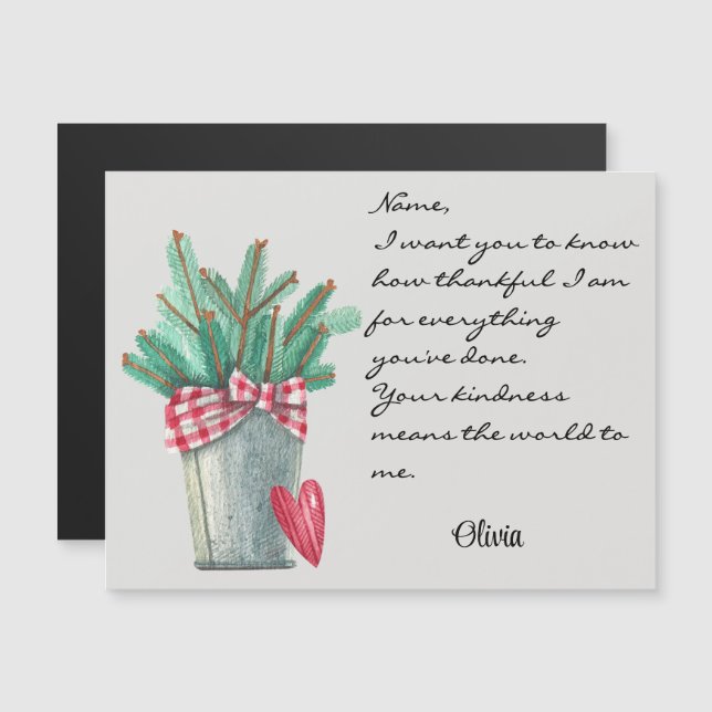 Cartão Magnético Genérico Feriado de Natal (Frente/Verso)