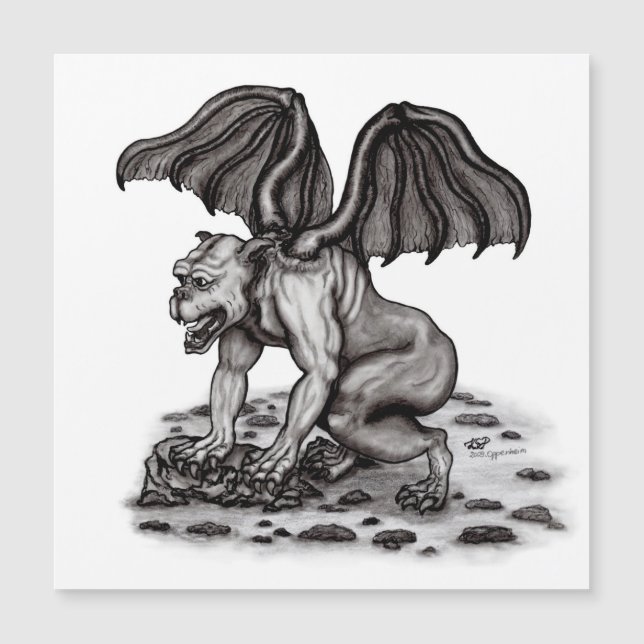 Cartão magnético Golem Gargoyle (Frente)