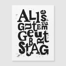 Cartão Magnético Lino Impressão do "Parabéns" alem