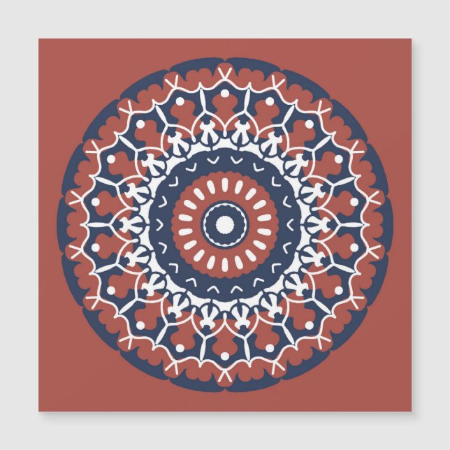 Cartão magnético Mandala Design (Frente)