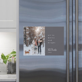 Cartão Magnético Mínimo de Cinza de Fenda de Natal