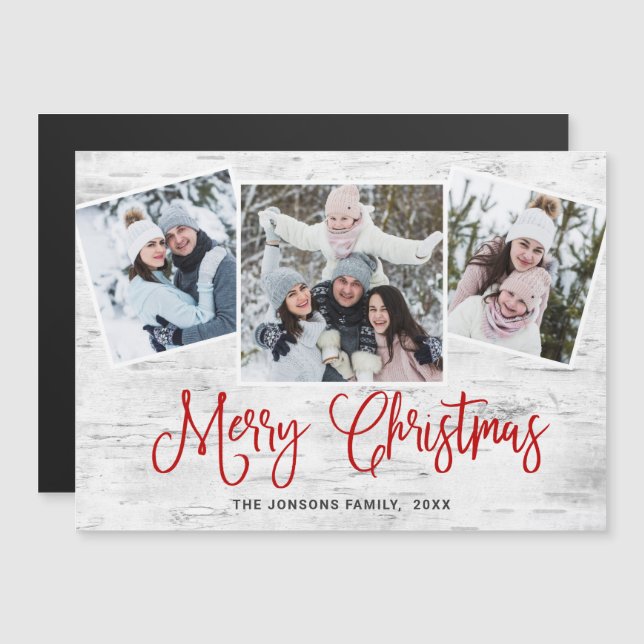 Cartão Magnético PHOTO 3 - Latido Russo de Natal (Frente/Verso)