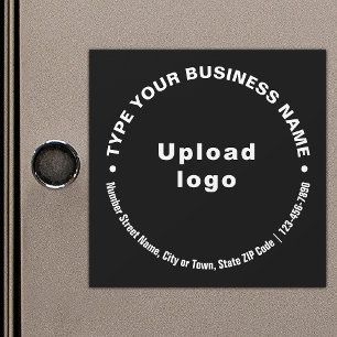 Cartão Magnético Preto Redondo de Marca Comercia